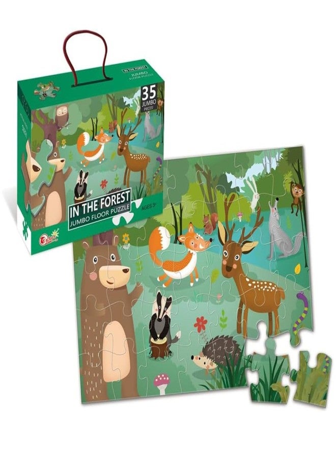 تيكلز لعبة أحجية الغابة العملاقة من تيكلز، 35 قطعة - لعبة تعليمية مبكرة ممتعة مع مشاهد نابضة بالحياة للحيوانات والطبيعة للأطفال من الأولاد والبنات (الأعمار: 3 سنوات فأكثر) - Image 4